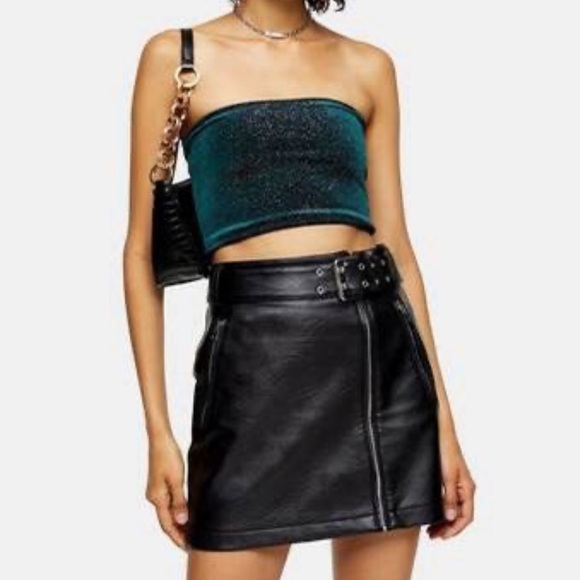 Topshop Crop Top Green 12 - Picture 2 of 8